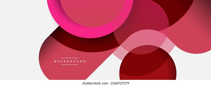 Circle and round shapes abstract background. Vector illustration for wallpaper banner background or landing page