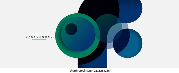 Circle and round shapes abstract background. Vector illustration for wallpaper banner background or landing page