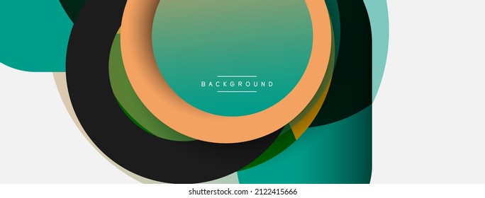 Circle and round shapes abstract background. Vector illustration for wallpaper banner background or landing page