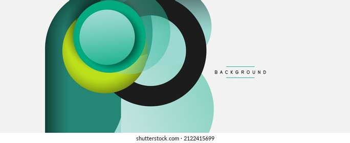 Circle and round shapes abstract background. Vector illustration for wallpaper banner background or landing page