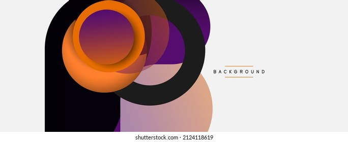 Circle and round shapes abstract background. Vector illustration for wallpaper banner background or landing page