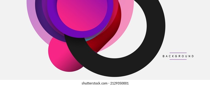 El fondo abstracto de formas redondeadas y circulares. Ilustración vectorial para fondo de banner de fondo o página de aterrizaje de papel tapiz