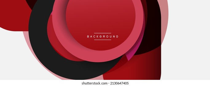 Circle and round shapes abstract background. Vector illustration for wallpaper banner background or landing page