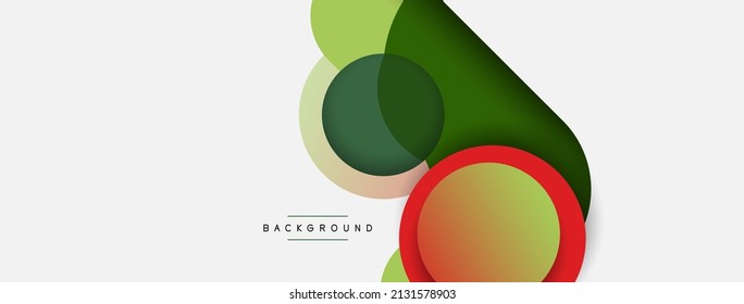 Circle and round shapes abstract background. Vector illustration for wallpaper banner background or landing page