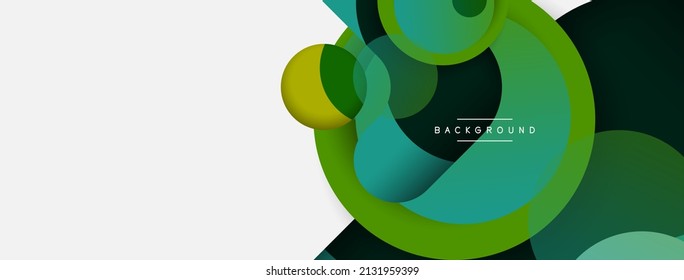 Circle and round shapes abstract background. Vector illustration for wallpaper banner background or landing page