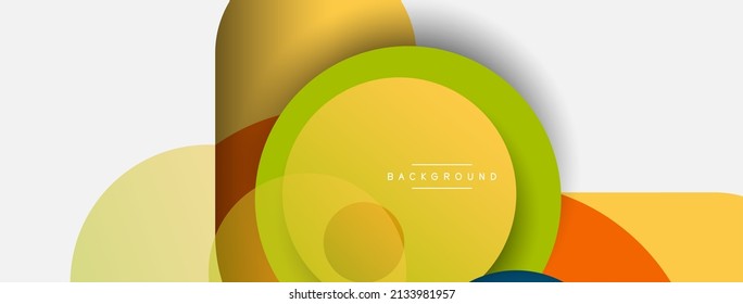 Circle and round shapes abstract background. Vector illustration for wallpaper banner background or landing page