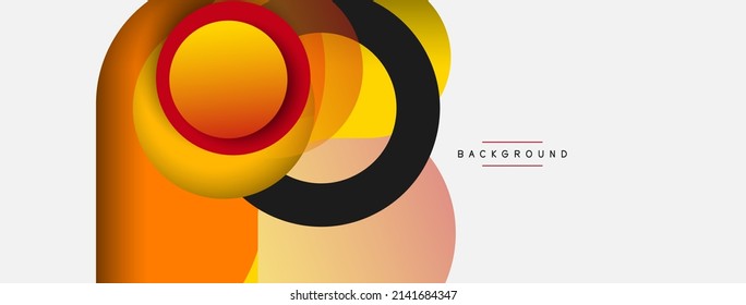 Circle and round shapes abstract background. Vector illustration for wallpaper banner background or landing page
