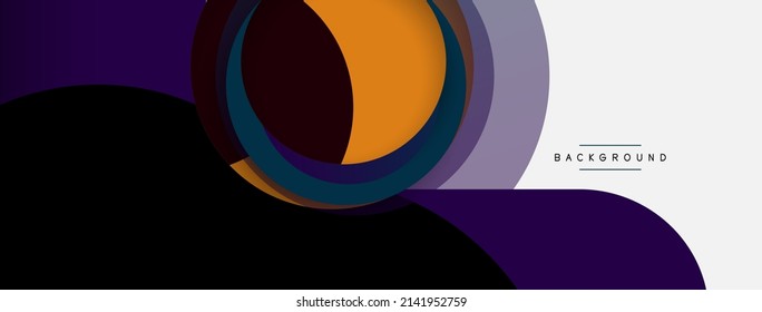 Circle and round shapes abstract background. Vector illustration for wallpaper banner background or landing page