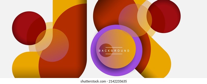 Circle and round shapes abstract background. Vector illustration for wallpaper banner background or landing page