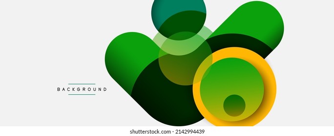Circle and round shapes abstract background. Vector illustration for wallpaper banner background or landing page