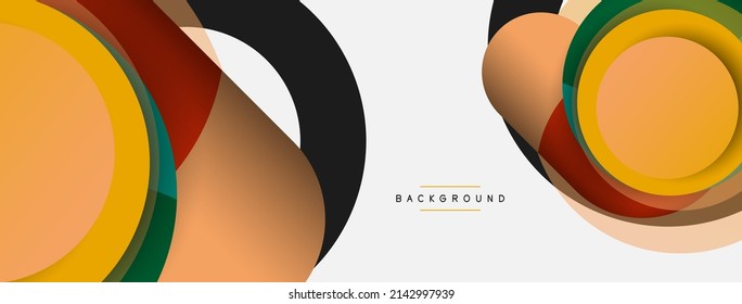 Circle and round shapes abstract background. Vector illustration for wallpaper banner background or landing page