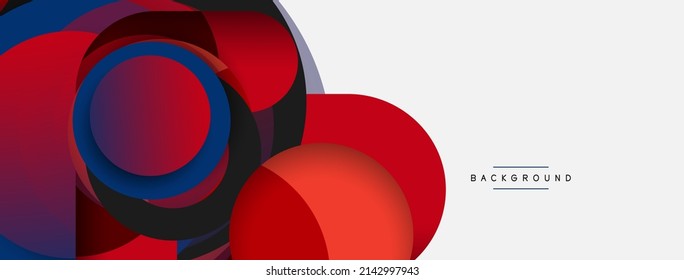 El fondo abstracto de formas redondeadas y circulares. Ilustración vectorial para fondo de banner de fondo o página de aterrizaje de papel tapiz