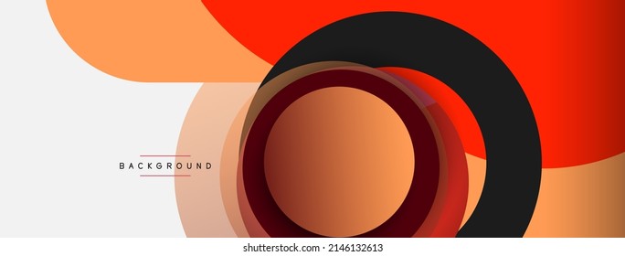 Circle and round shapes abstract background. Vector illustration for wallpaper banner background or landing page