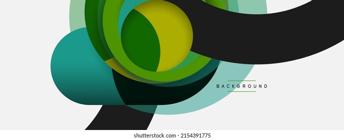 Circle and round shapes abstract background. Vector illustration for wallpaper banner background or landing page