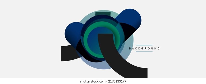 Circle and round shapes abstract background. Vector illustration for wallpaper banner background or landing page