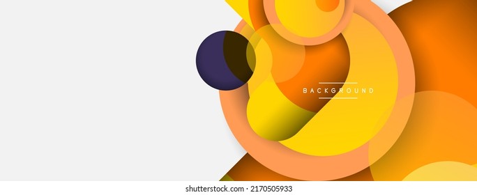 Circle and round shapes abstract background. Vector illustration for wallpaper banner background or landing page