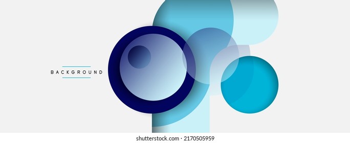 El fondo abstracto de formas redondeadas y circulares. Ilustración vectorial para fondo de banner de fondo o página de aterrizaje de papel tapiz