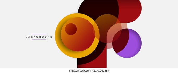 Circle and round shapes abstract background. Vector illustration for wallpaper banner background or landing page
