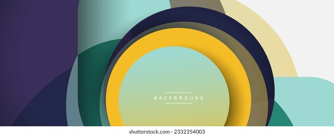 Circle and round shapes abstract background. Vector illustration for wallpaper banner background or landing page