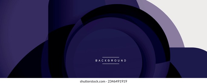 Circle and round shapes abstract background. Vector illustration for wallpaper banner background or landing page