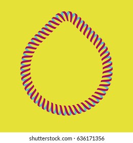 Circle with rounded end decorative ribbon