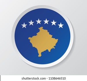 circle rounded kosovo flag flag