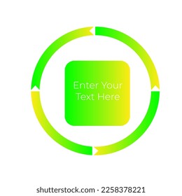 Circle rounded recycle icon with slogan 