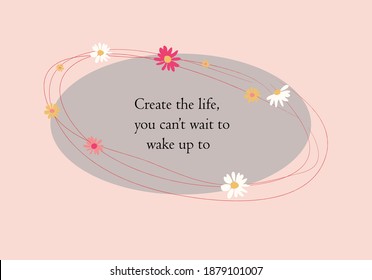 Circle route with flowers and message