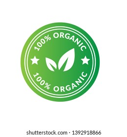 circle rubber stamp with the text 100% organic. 100% organic rubber stamp, label, badge, logo,seal. Designed for your web site design, logo, app, UI