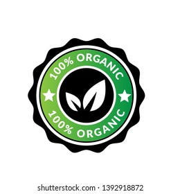 circle rubber stamp with the text 100% organic. 100% organic rubber stamp, label, badge, logo,seal. Designed for your web site design, logo, app, UI