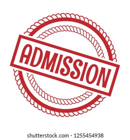 circle rubber stamp with the text admission. admission rubber stamp, label, badge, logo,seal