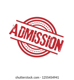 circle rubber stamp with the text admission. admission rubber stamp, label, badge, logo,seal