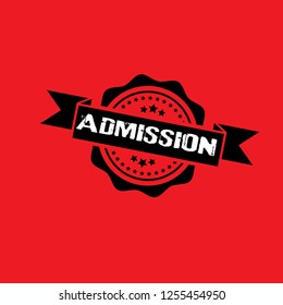 circle rubber stamp with the text admission. admission rubber stamp, label, badge, logo,seal