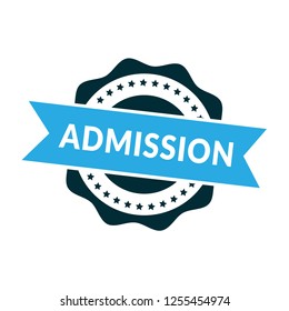 circle rubber stamp with the text admission. admission rubber stamp, label, badge, logo,seal