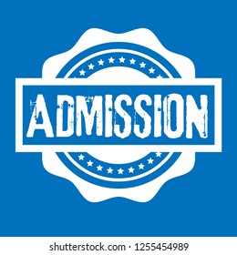 circle rubber stamp with the text admission. admission rubber stamp, label, badge, logo,seal