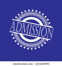 circle rubber stamp with the text admission. admission rubber stamp, label, badge, logo,seal