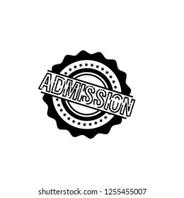 circle rubber stamp with the text admission. admission rubber stamp, label, badge, logo,seal