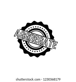 circle rubber stamp with the text aggregate. aggregate rubber stamp, label, badge, logo,seal