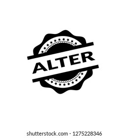 circle rubber stamp with the text alter. alter rubber stamp, label, badge, logo,seal