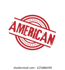 circle rubber stamp with the text american. american rubber stamp, label, badge, logo,seal
