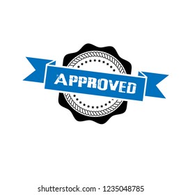 circle rubber stamp with the text approved. approved rubber stamp, label, badge, logo,seal