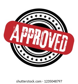 circle rubber stamp with the text approved. approved rubber stamp, label, badge, logo,seal