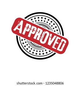 circle rubber stamp with the text approved. approved rubber stamp, label, badge, logo,seal