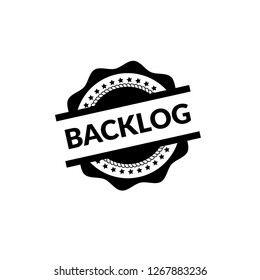 circle rubber stamp with the text backlog. backlog rubber stamp, label, badge, logo,seal