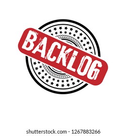 circle rubber stamp with the text backlog. backlog rubber stamp, label, badge, logo,seal