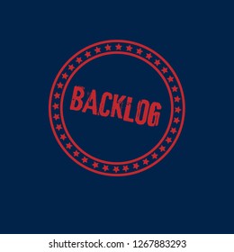 Circle Rubber Stamp Text Backlog Backlog Stock Vector (Royalty Free ...