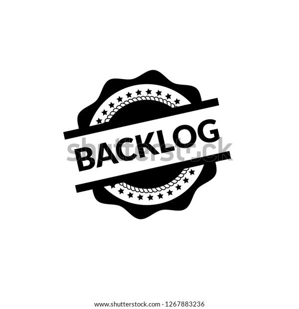 Circle Rubber Stamp Text Backlog Backlog Stock Vector Royalty Free