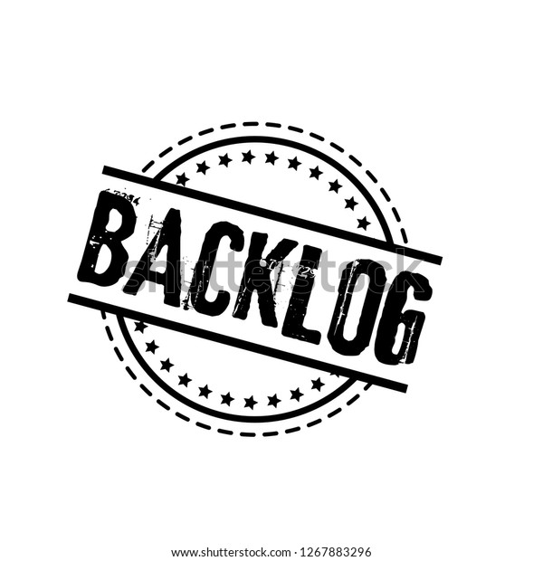 Circle Rubber Stamp Text Backlog Backlog Stock Vector Royalty Free