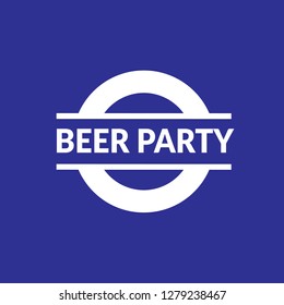 circle rubber stamp with the text beer party. beer party rubber stamp, label, badge, logo,seal. Designed for your web site design, logo, app, UI