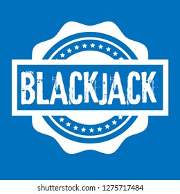 circle rubber stamp with the text blackjack. blackjack rubber stamp, label, badge, logo,seal